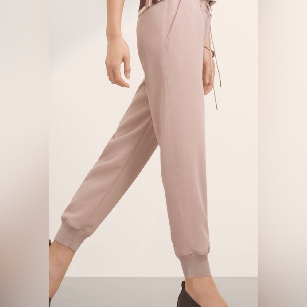 Aritzia Wilfred Free Buffon Pant Sz S pale pink elastic drawstring waist comfort